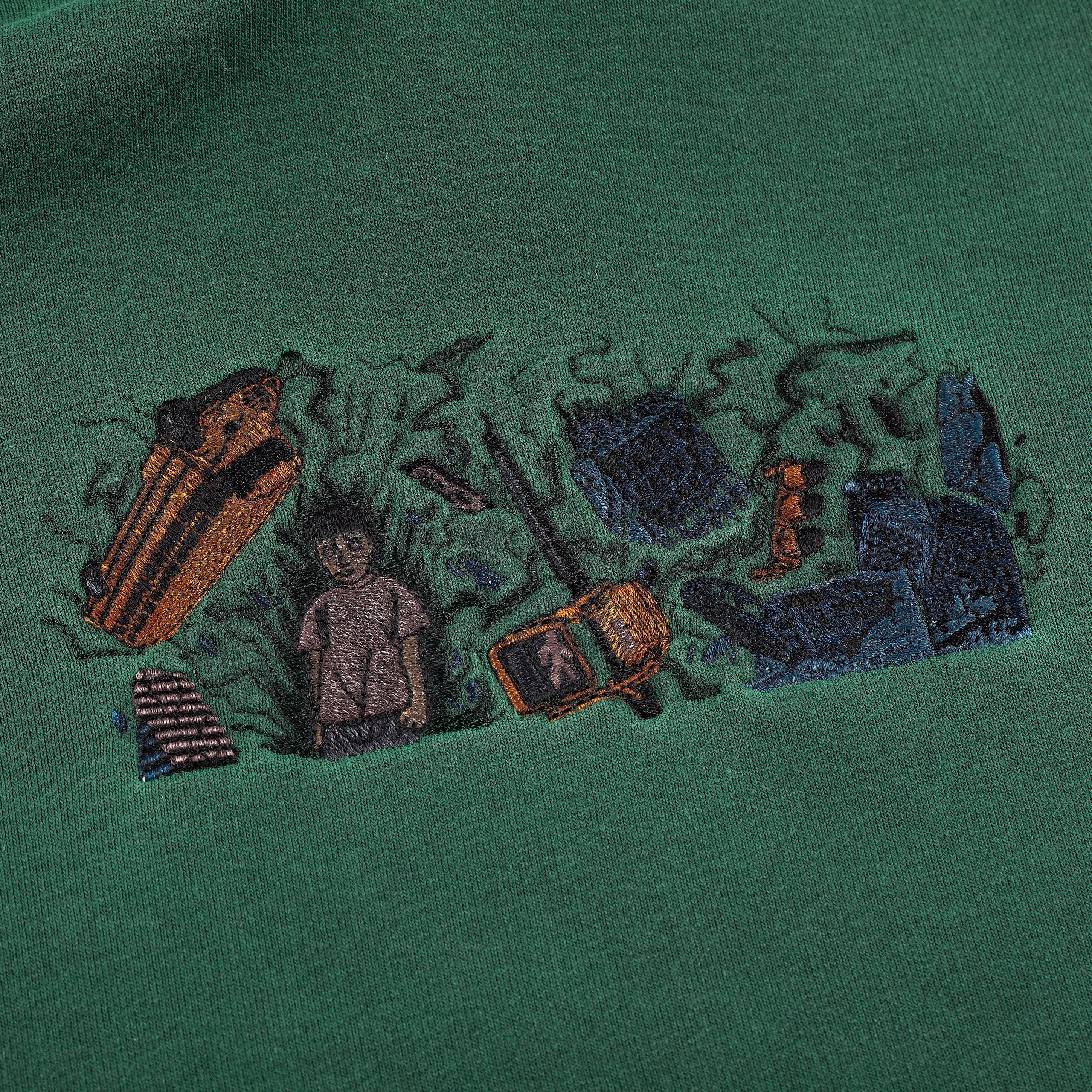 "super kid" Hoodie green