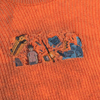 "super kid" heat reactive knit orange