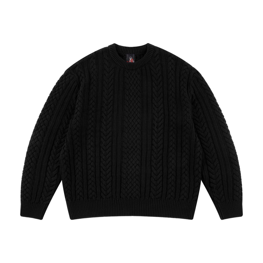 "Jazz" cable knit black