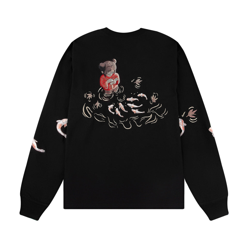 "koi fish" Long-sleeve black