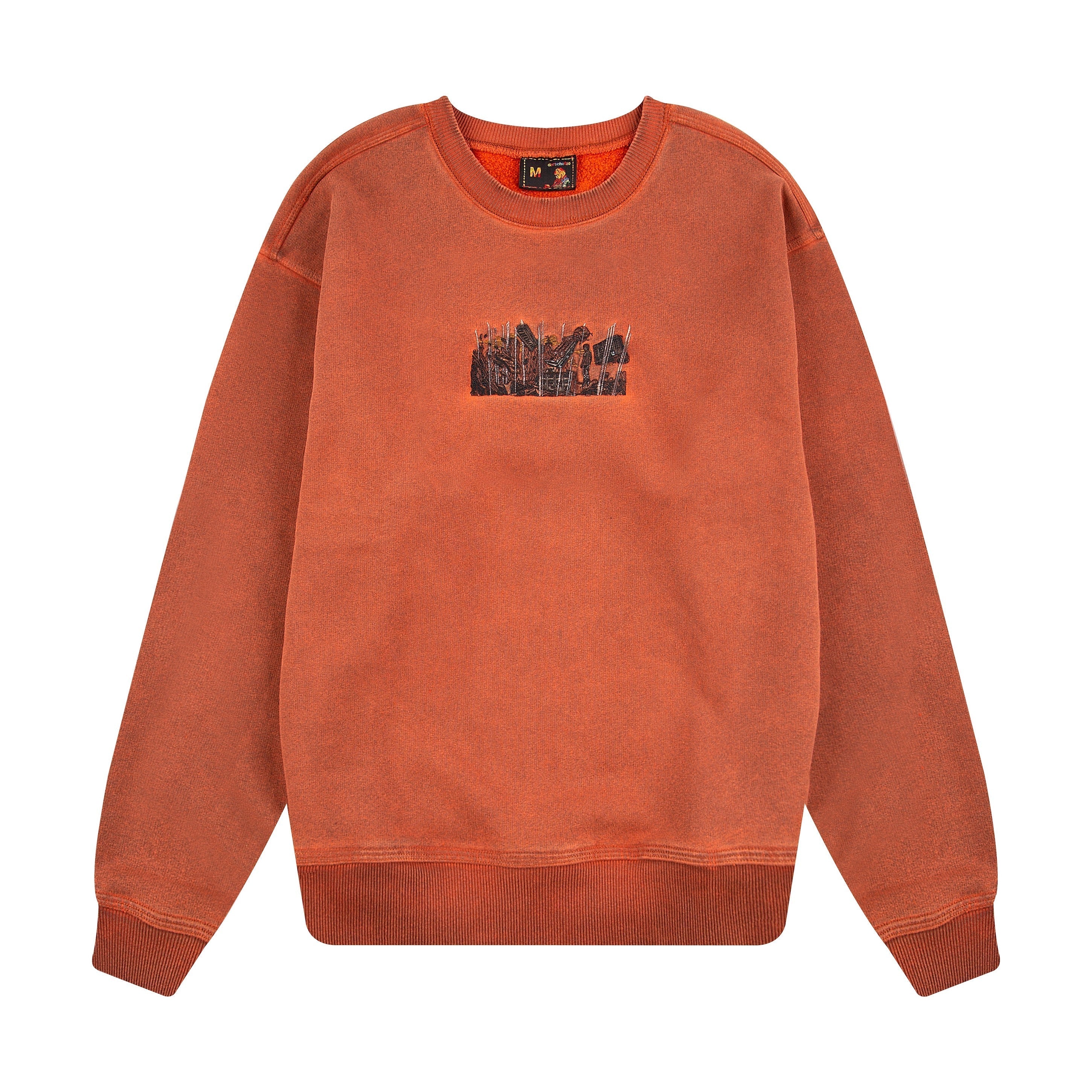 "super kid" crewneck orange