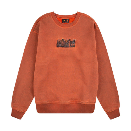 "super kid" crewneck orange