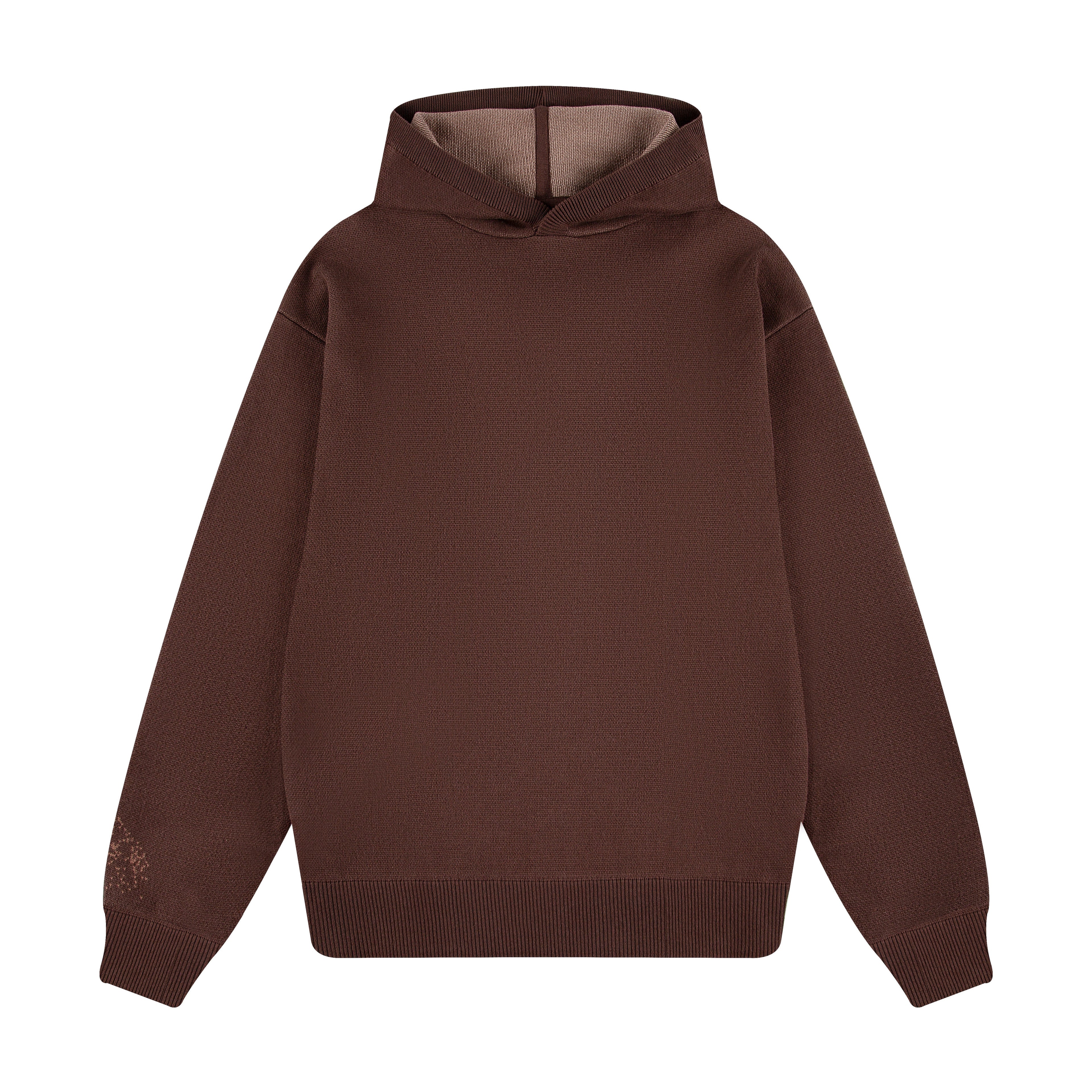 "awakening" knit Hoodie brown