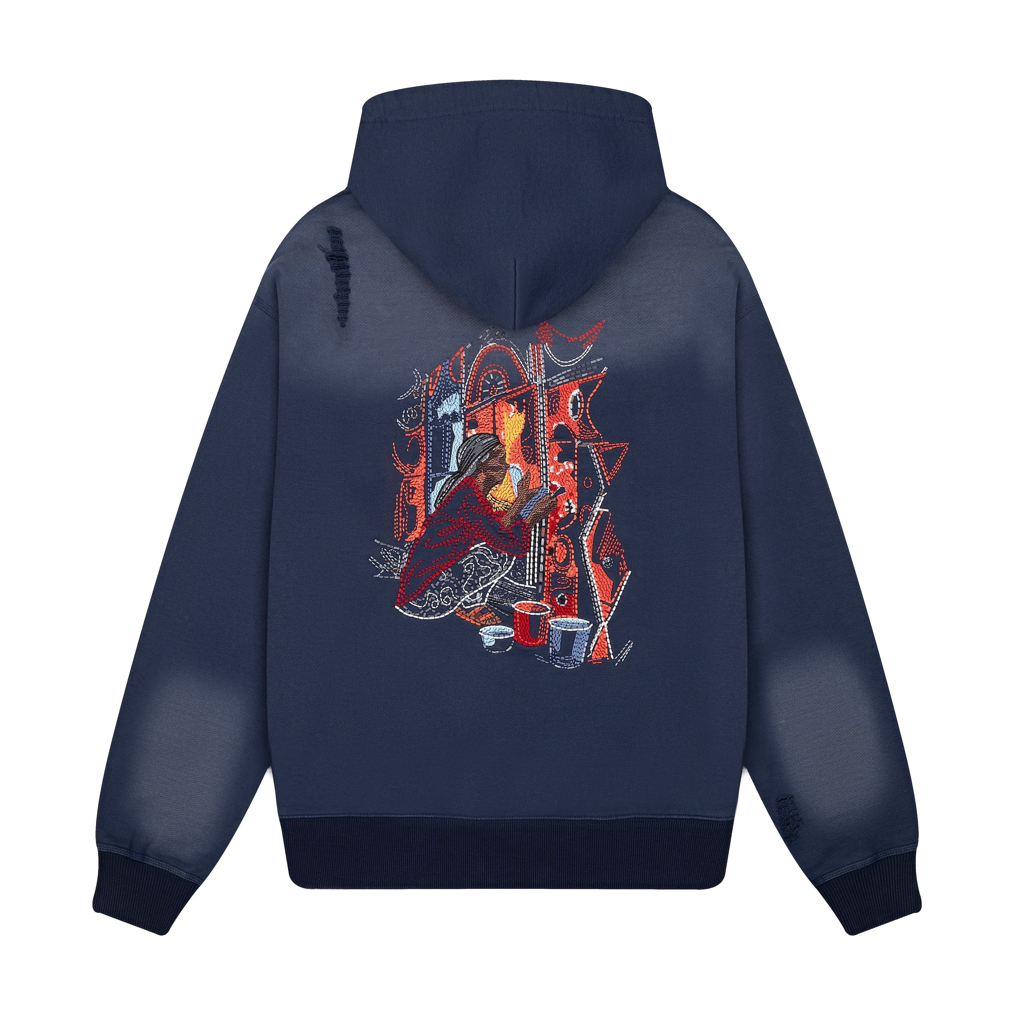 "mosaic" Zip Up Navy