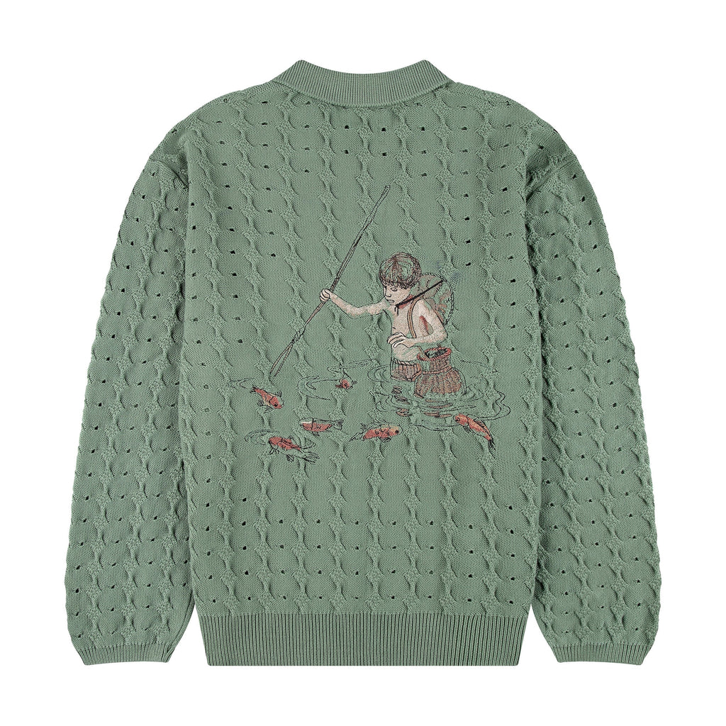 "lotus" longsleeve knit green