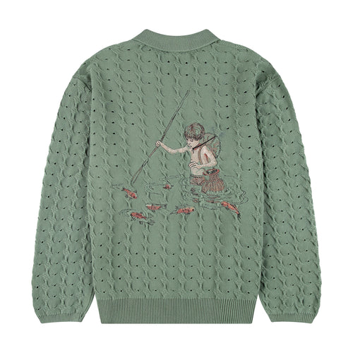 "lotus" longsleeve knit green