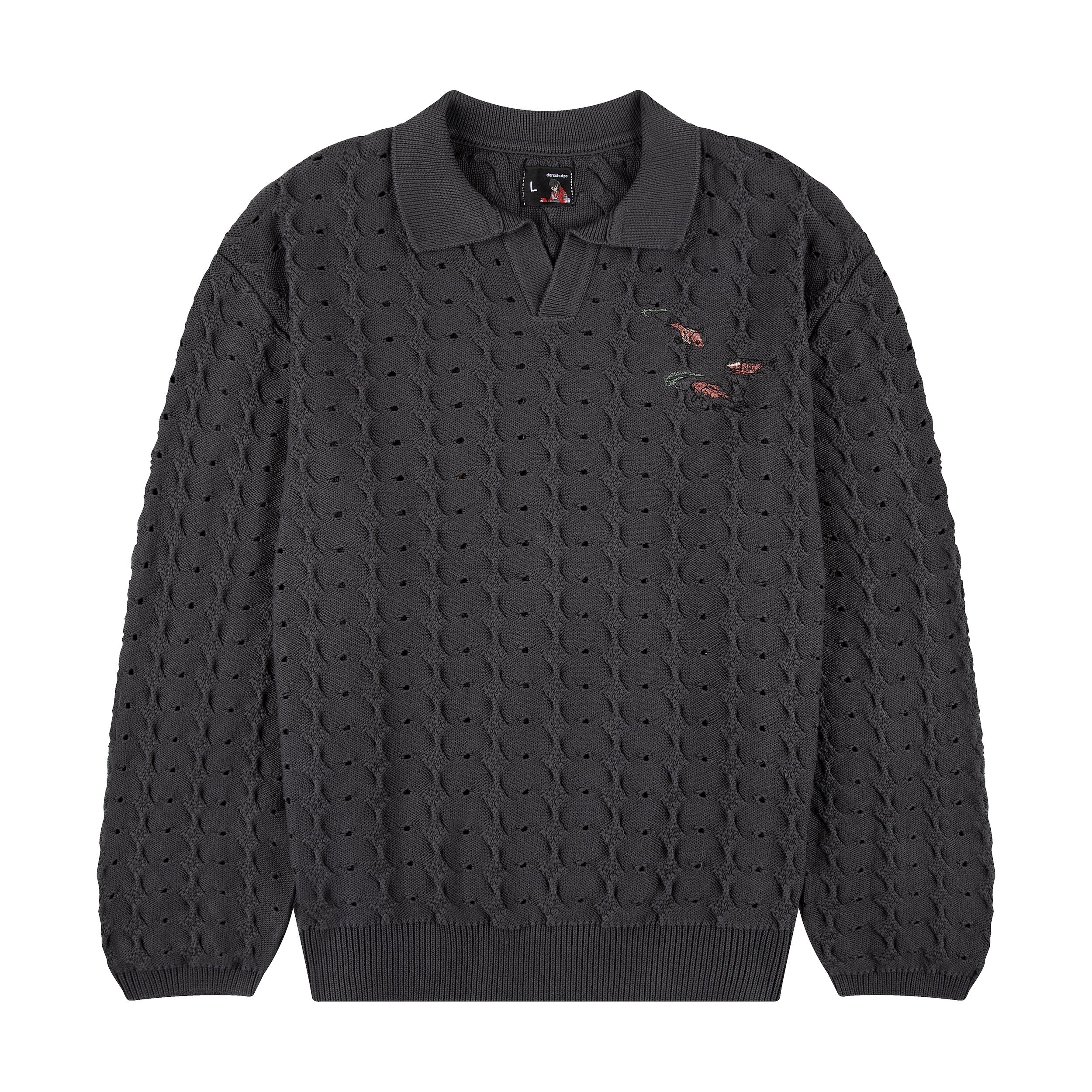 "lotus" longsleeve knit anthracite