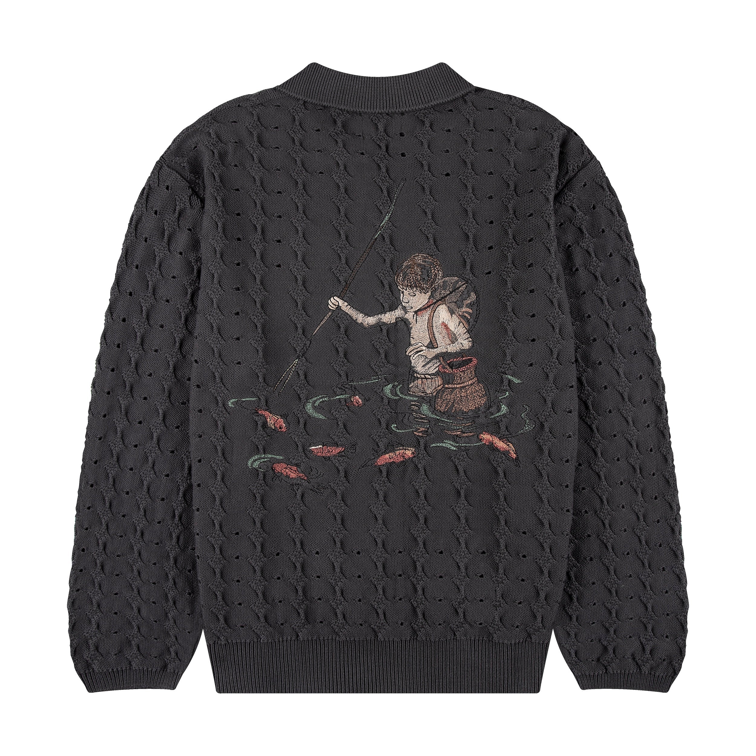 "lotus" longsleeve knit anthracite