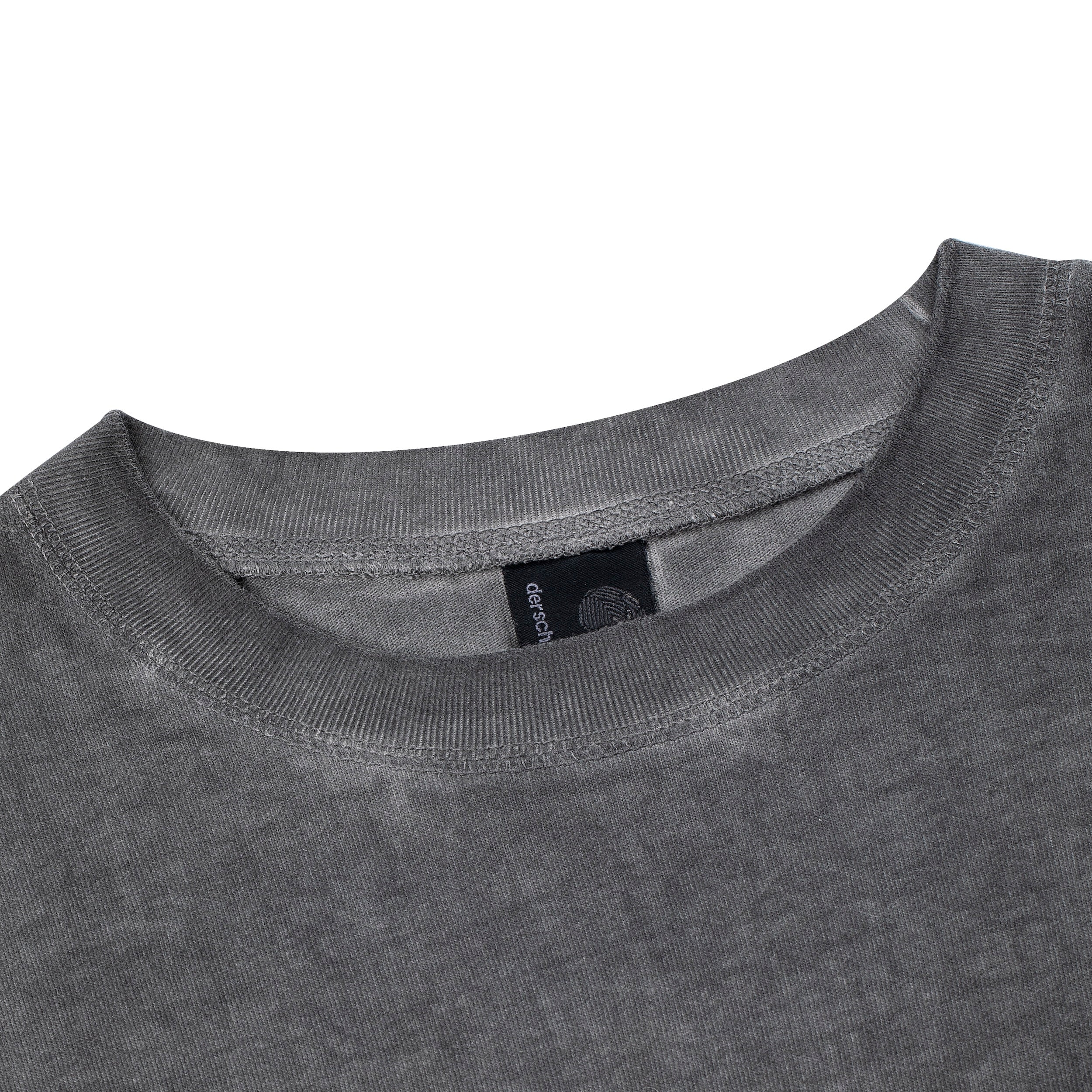 "lotus" T shirt oil washed anthracite