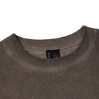 "lotus" T shirt oil washed brown