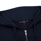 "sashiko" Zip Up navy
