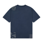 "sashiko" T Shirt navy