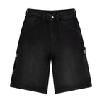 "lotus" Jorts black fishnet