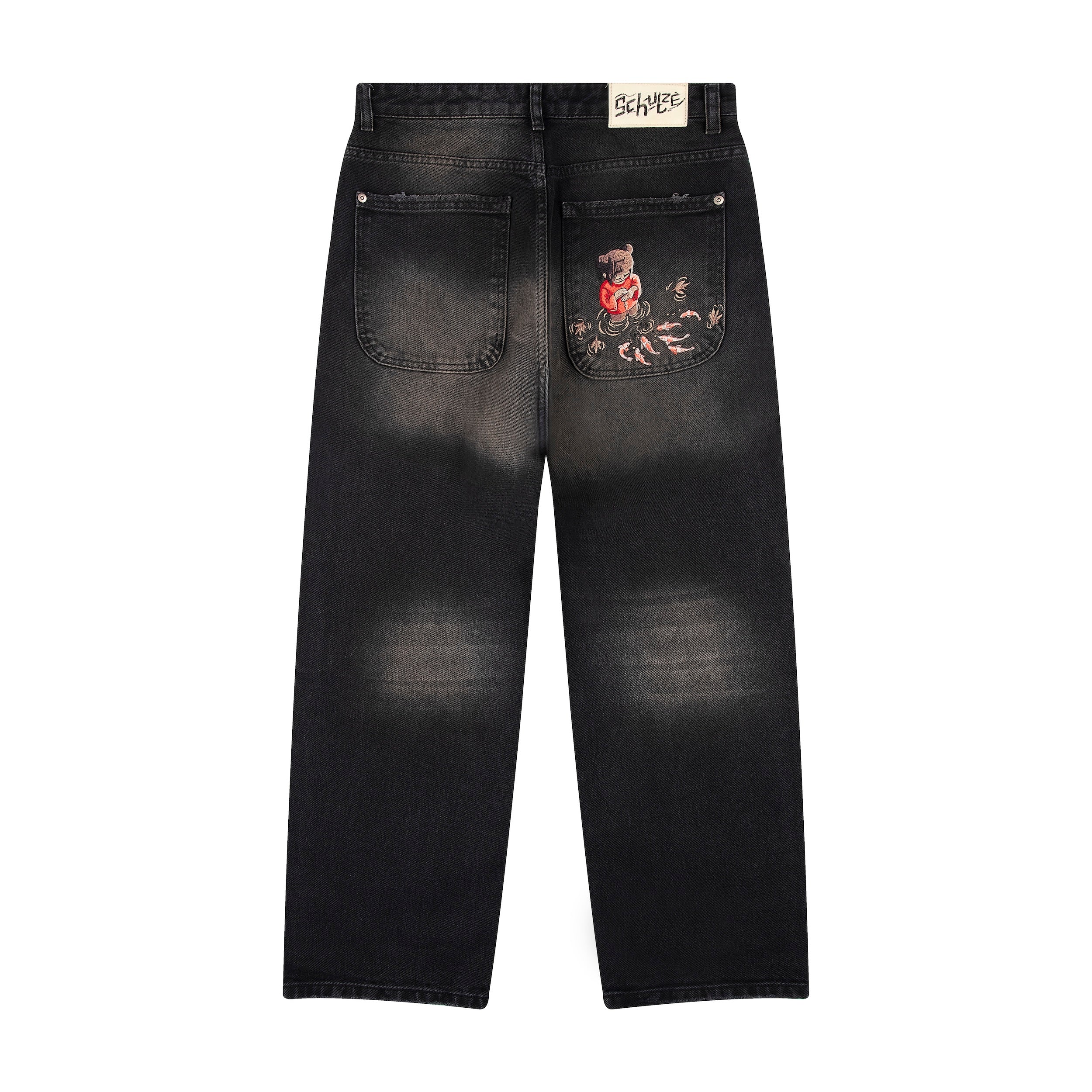 "koi fish v2" denim black