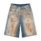 "lotus" Jorts mud wash