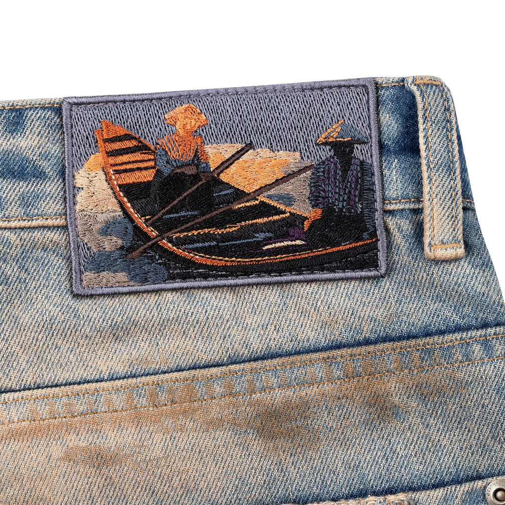 "lotus" Jorts mud wash