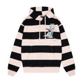 "on air" pink-purple striped Hoodie