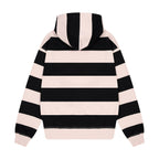 "on air" pink-purple striped Hoodie