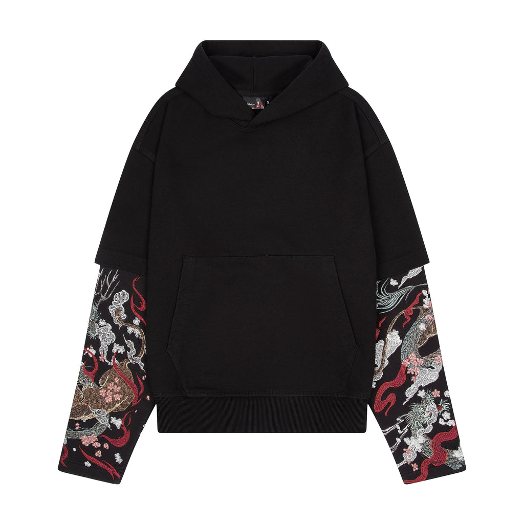 "yakuza" double sleeve Hoodie