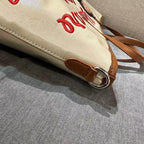 Chrome Heart Leather Bag Embroidered Cartoon Tote Bag