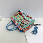 Chrome Heart Leather Bag Heavy Industry Handmade Embroidered Bag Shoulder Crossbody Bag