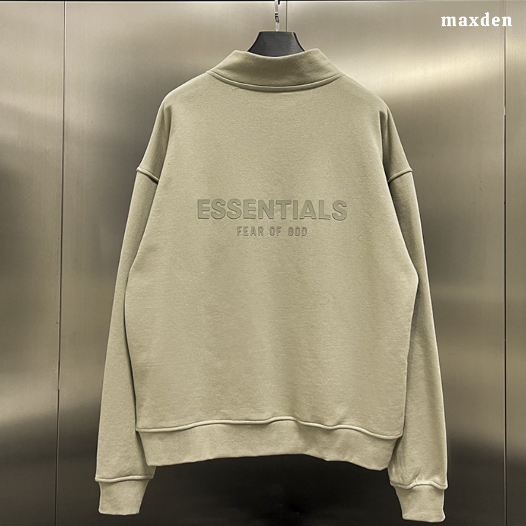 ESSENTIALS Half Zip Logo Sweatshirt