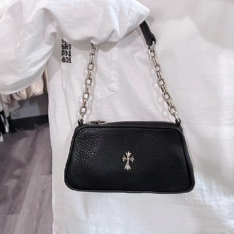 Chrome Heart Leather Bag Shoulder Underarm Bag