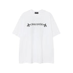 CHH Chrome Heart T Shirts Horseshoe Cross Old Retro Fashion Men's and Women's Short Sleeve T-Shirt