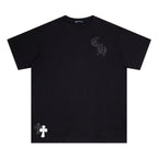 CHH Chrome Heart T Shirts Croix Printed Short Sleeve T-Shirt Loose
