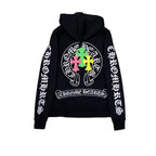 Chrome Heart Hoodie Color Sanskrit Cross Print Casual Hooded Sweater