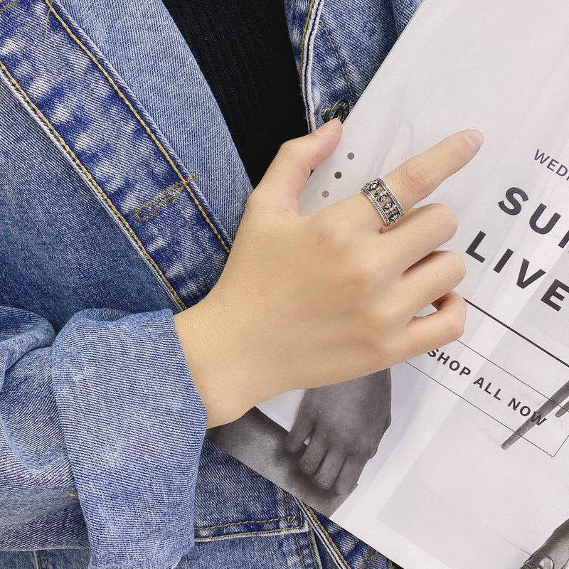 Chrome Heart Ring Cross Anchor