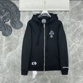 Chrome Heart Hoodie Overlap Phantom Cross Zip Sweater Couple