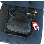Chrome Heart Leather Bag Rivet Cross