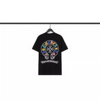 CHH Chrome Heart T Shirts Croix Cross Color Leather Printed Short Sleeve T-Shirt