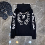 Chrome Heart Hoodie Chrome Hearts Croix Horseshoe Sanskrit print hooded sweater Autumn/Winter Casual