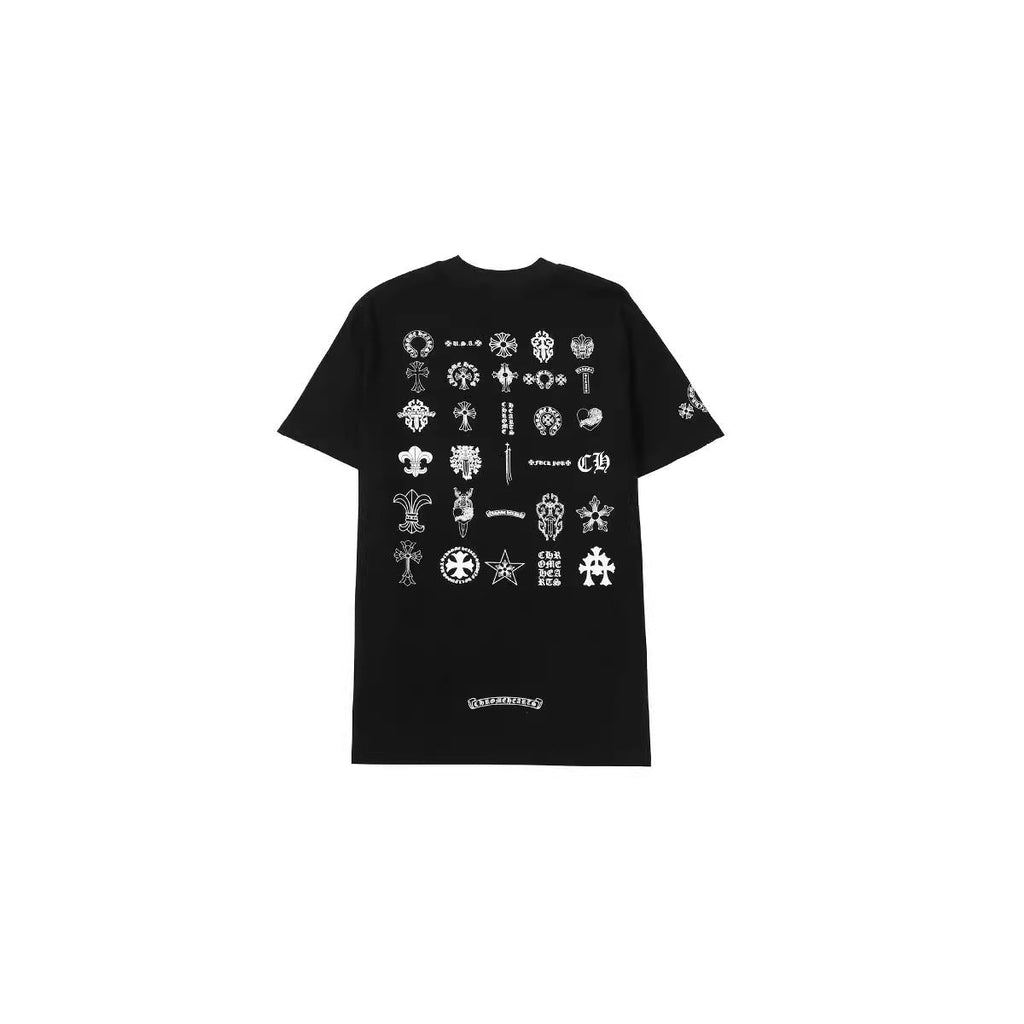 CHH Chrome Heart T Shirts T-Shirts Trendy logo print crew neck short sleeves