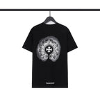 CHH Chrome Heart T Shirts Sanskrit cross logo short-sleeved men's T-shirt