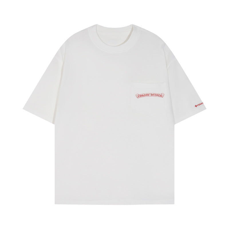 CHH Chrome Heart T Shirts Chrome Hearts Sanskrit Horseshoe Pattern Short Sleeve T-Shirt