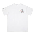 CHH Chrome Heart T Shirts Red Cross Sanskrit Letter Short Sleeve T-Shirt