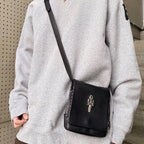 Chrome Heart Leather Bag Sword Cross