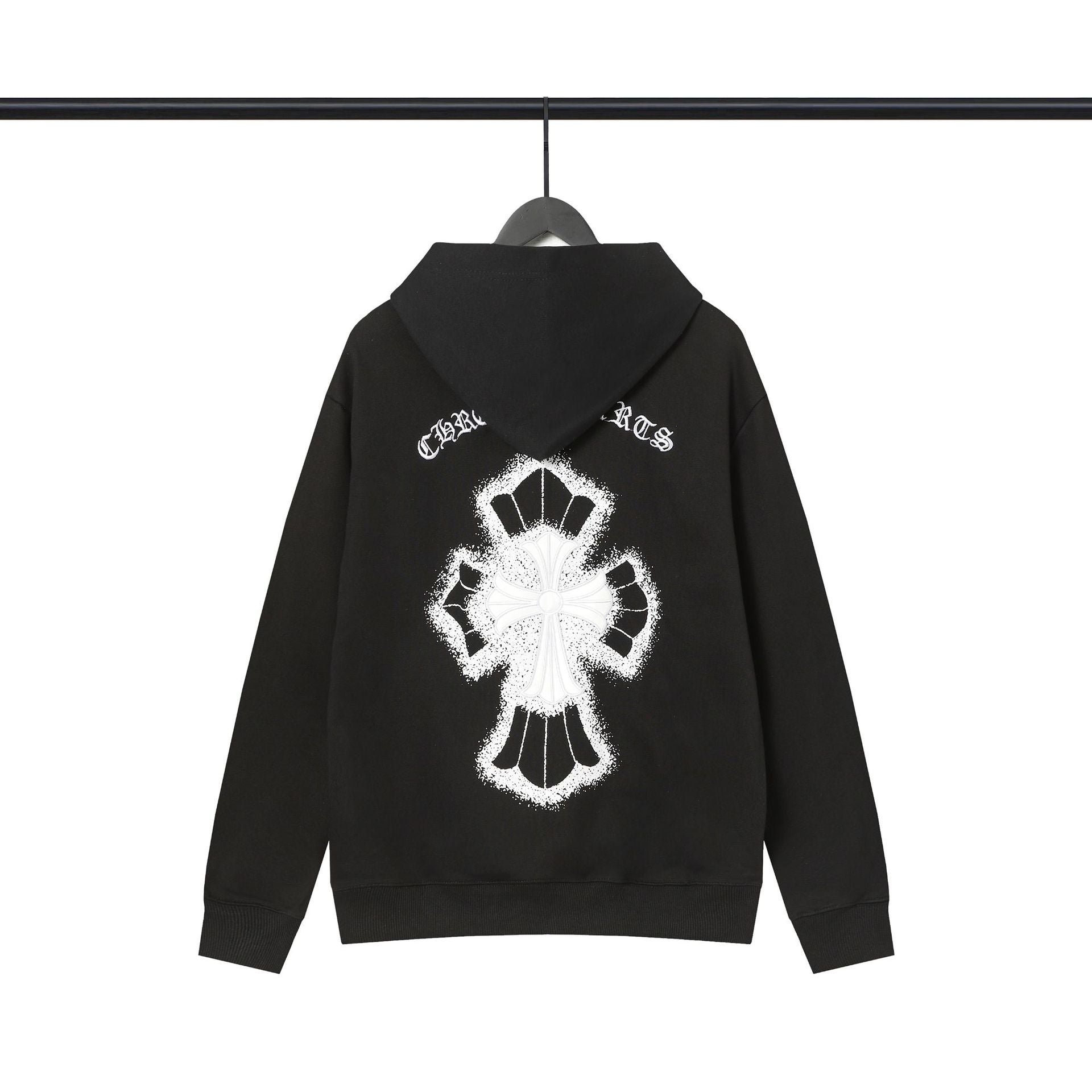 Chrome Heart Hoodie Chrome Heart Sanskrit embroidered hooded sweater