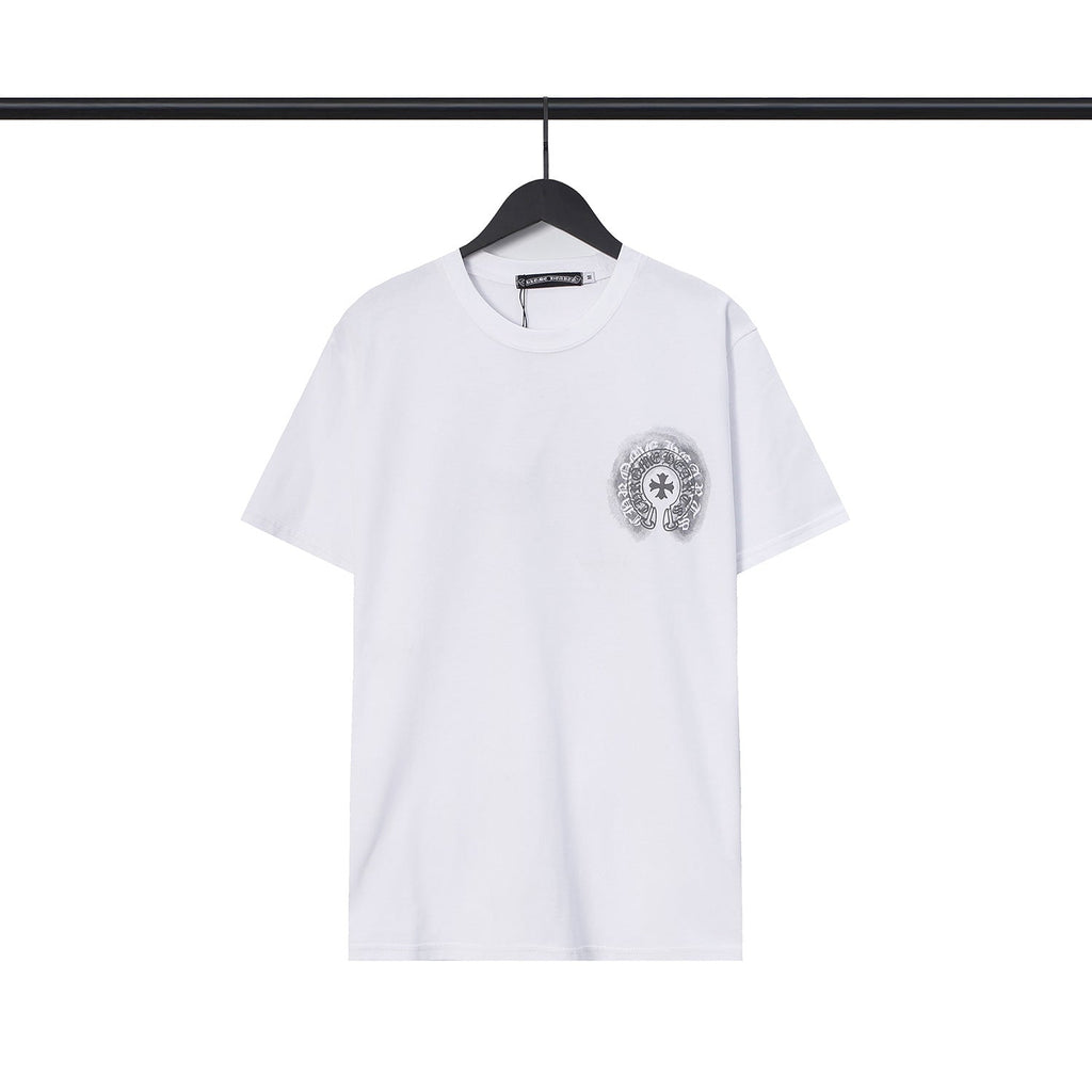 CHH Chrome Heart T Shirts Sanskrit cross logo short-sleeved men's T-shirt
