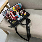 Chrome Heart Leather Bag Embroidery Embroidery Bag Crossbody Tote Bag