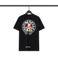 CHH Chrome Heart T Shirts Croix Cross Leather Printed Short Sleeve T-Shirt