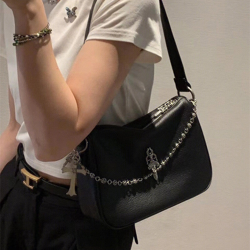 Chrome Heart Leather Bag Cowhide Ladies