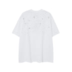 CHH Chrome Heart T Shirts CH Gypsy Hot Diamond Cross Crew Neck Short Sleeve T-Shirt