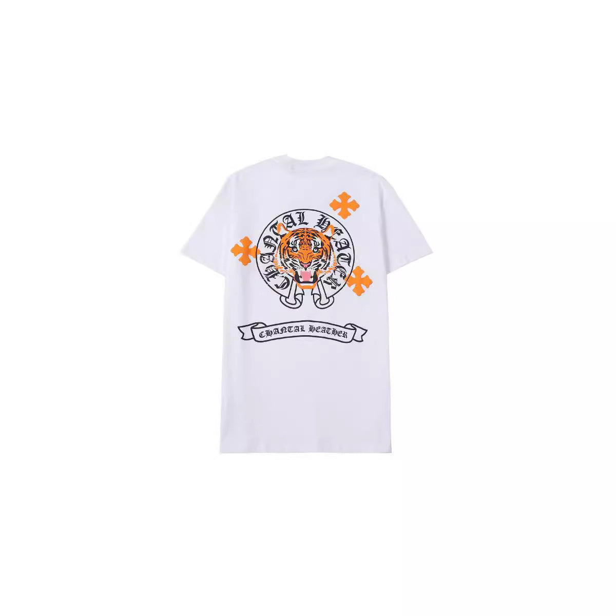 CHH Chrome Heart T Shirts Color Scroll Tiger Head Pattern Short Sleeve T-Shirt