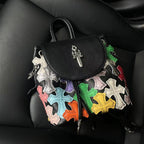 Chrome Heart Leather Bag Cowhide Ladies Backpack Mini Backpack