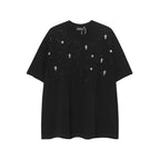 CHH Chrome Heart T Shirts CH Gypsy Hot Diamond Cross Crew Neck Short Sleeve T-Shirt