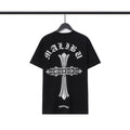 CHH Chrome Heart T Shirts Croix Cross Leather Printed Short Sleeve T-Shirt